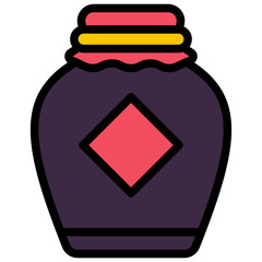 wine filled outline icon