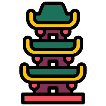 recommend clip art: temple filled outline icon