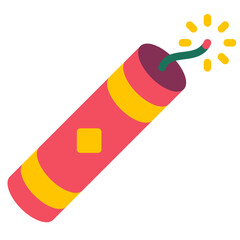 firecracker flat icon