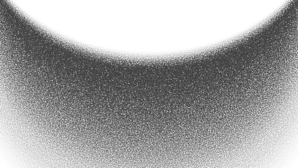 Black Noise Stipple Dotwork Halftone Gradient Isolated PNG Smooth Semi Circle Border - 552027258