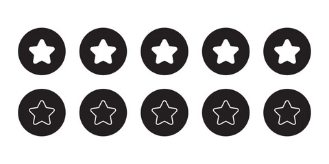 Five-star rating icon vector. Customer feedback review sign symbol