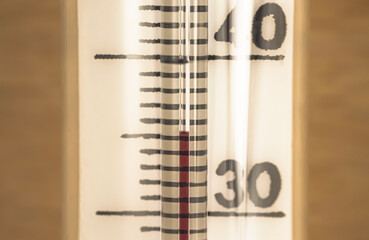 mercury thermometer shows normal tempurature 36.6
