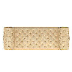 ottoman pouf isolate on a transparent background, interior furniture, 3D illustration, cg render