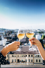 two glasses of wine