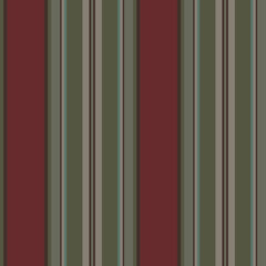 Pin strip effect wallpaper illustration in various shades of burgundy and khaki. Warm tone stripe fabric pattern vector.
