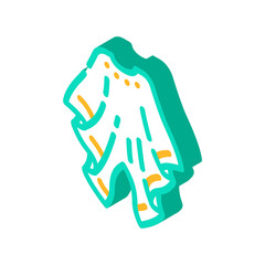 poncho outerwear female isometric icon vector. poncho outerwear female sign. isolated symbol illustration