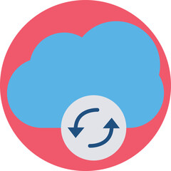 Cloud Refresh Vector Icon


