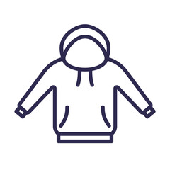 hoodie icon, line on white