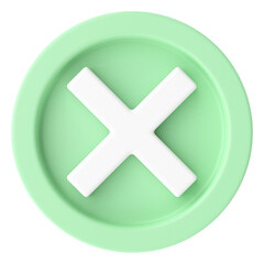 Cross sign. 3D illustration.