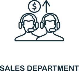 Sales Department icon. Monochrome simple Company Structure icon for templates, web design and infographics