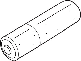 Hand drawn battery icon. Vector illustration, doodle style. Energy.
