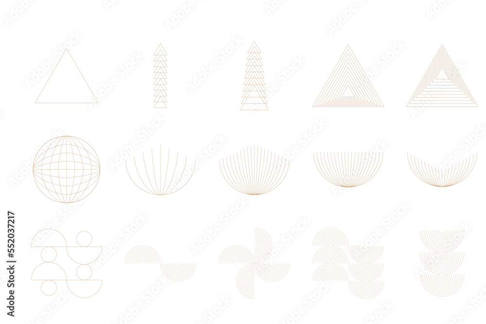 Poster graphic path trajectory line symbol element clipart abstract icon collection icon set for design min