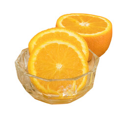 Sweet fresh orange fruit, isolated on white or transparent background.