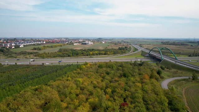 Most imenia 2r connecting bridge to Straszyn Gdansk aerial 