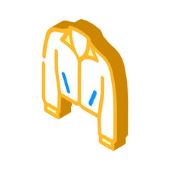 cropped jacket outerwear female isometric icon vector. cropped jacket outerwear female sign. isolated symbol illustration