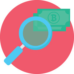 Search Bitcoin Vector Icon
