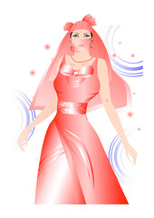 女性、ドレス、ウエディング