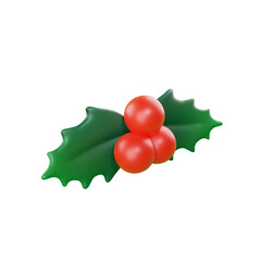 Cute mistletoe 3d render