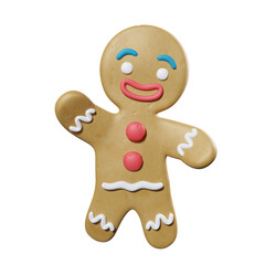 Gingerbread man 3d render
