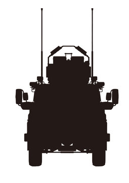 black military vehicle silhouette front view clip art preview