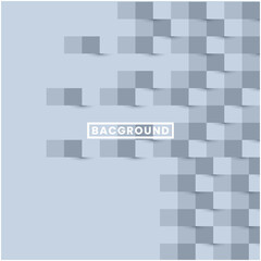 Gray 3d background with squares