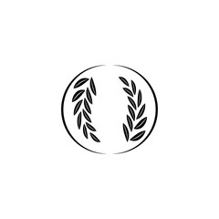 Wheat icon. Monochrome simple Wheat icon for templates