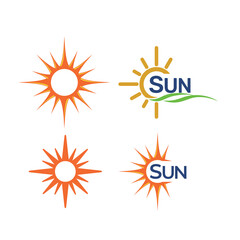 Abstract sun logo design template vector illustration