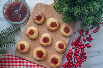german christmas cookies with jam