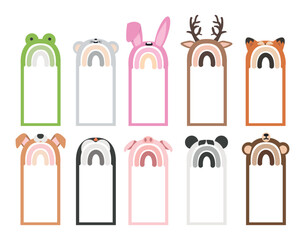 school label with animals fun set