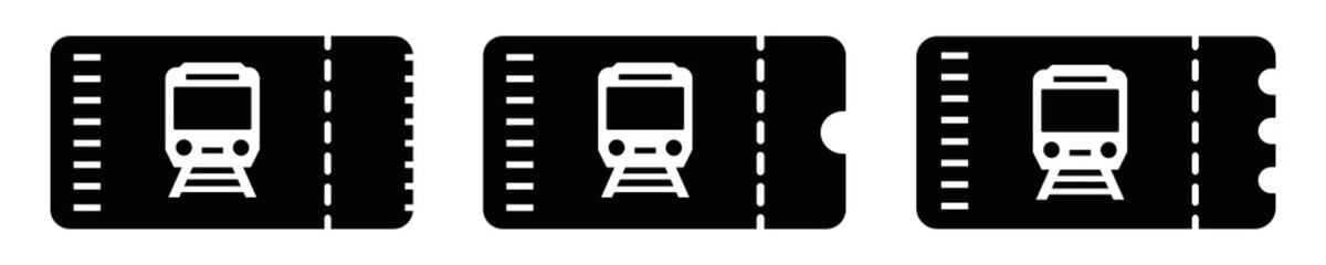 Train ticket icon, vector illustration