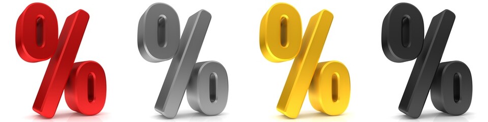 Percentage percent per cent percentile signs sale interest rate symbols 