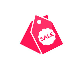 Price sale tag made of cardboard, Shipping label logo design. Red price tags special offer, sale retail, promotion messaging pricing vector design and illustration.

