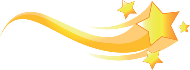 Obraz premium Flying golden star sign. Luxury symbol. Award emblem