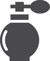 Parfume bottle black icon. Beauty aroma symbol