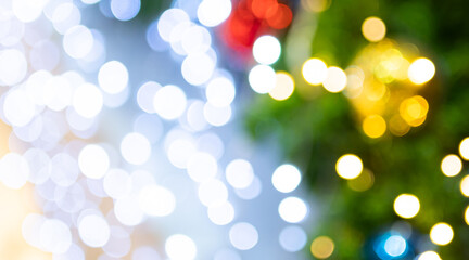 Christmas ball and bokeh in Christmas festival abstract background