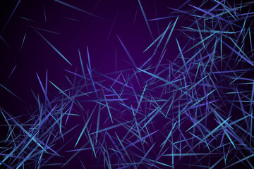 Digital geometric blue lines streams visual technology concept. Abstract scientific background