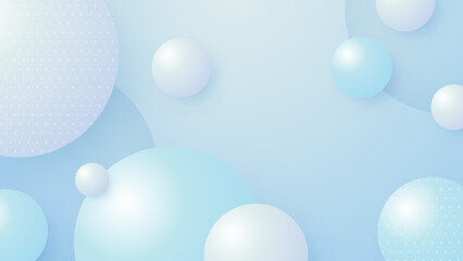 Abstract shape on light blue background
