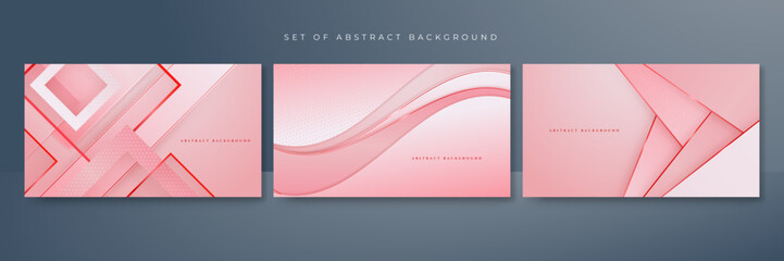 Abstract soft pink background with luxury white gradient color. Pink modern shapes background for banner template. Vector illustration abstract graphic design banner pattern presentation web template.