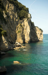 Fototapeta na wymiar Cliffs in Cantabric Sea, Cantabria, Spain