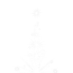 Fancy Christmas Tree Illustration Abstract Lights And Snowflakes Transparent Isolated Decoration