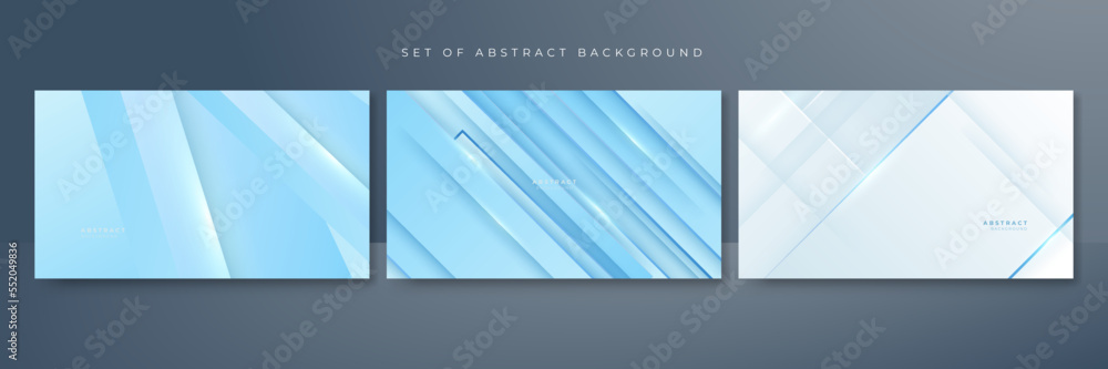 Poster abstract light blue background with soft white gradient color. vector illustration abstract graphic 