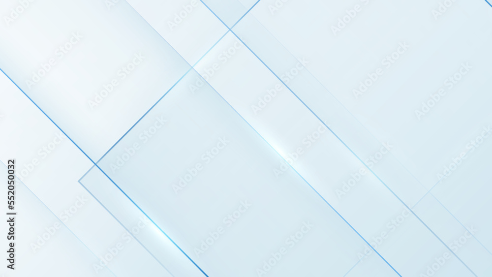 Poster Abstract light blue background with soft white gradient color. Vector illustration abstract graphic design banner pattern presentation background web template.