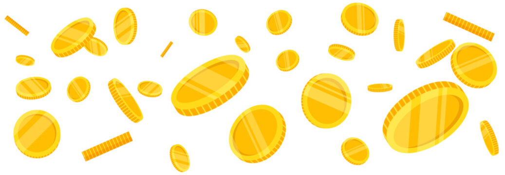 Vector image of coins. A design element for a website, applications, social networks. The concept of investments, business, profit and income.