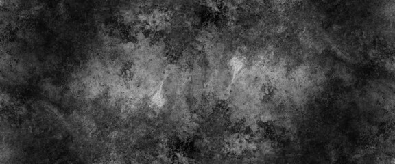 Fototapeta na wymiar Black stone and wall texture. Dark cement, concrete grunge. Black brush strokes oil paints on white paper. Dark metal wallpaper with rock background. Tiles luxury stone floor.