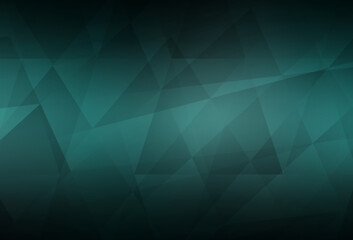 Dark Green vector triangle mosaic texture.