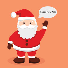 Vector illustration of Santa Claus. beautiful new year illustration for design. happy New Year. vector illustrator