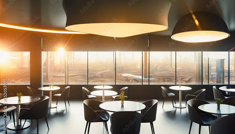 Canvas Prints Interior of futuristic restaurant