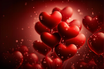 Obraz premium Valentine's Day balloon heart format