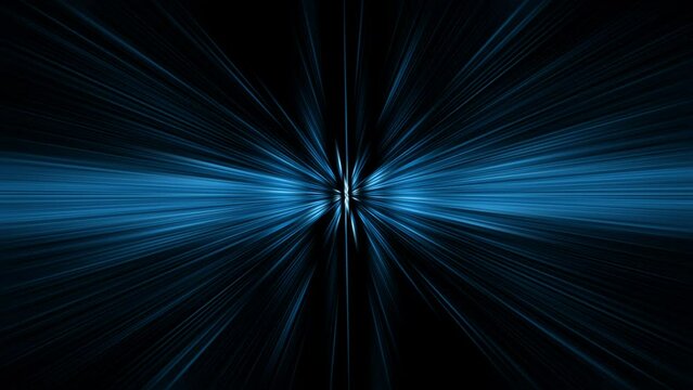 Abstract creative blue light shine rays spin radial  background. Speed of blue light, neon glowing rays in motion. colorful explosion, Moving through stars. 
