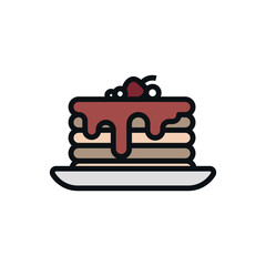 Cake Logo design. Food vector design.

